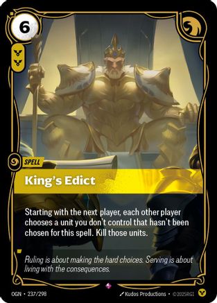 King's Edict 237/298 - Origins Foil