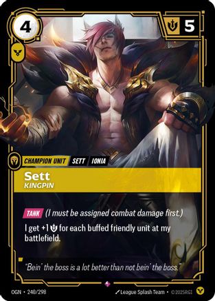 Sett - Kingpin 240/298 - Origins Foil