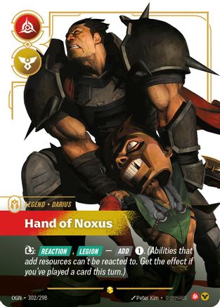 Darius - Hand of Noxus (Overnumbered) 302/298 - Origins Foil