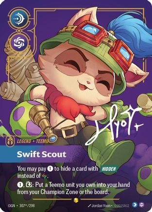 Teemo - Swift Scout (Signature) 307*/298 - Origins Foil