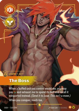 Sett - The Boss (Overnumbered) 310/298 - Origins Foil