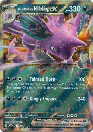 Team Rocket's Nidoking ex 217  - Holofoil SV Scarlet & Violet Promo Cards