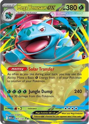 Mega Venusaur ex 003/132 - Holofoil Mega Evolution