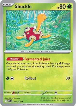 Shuckle 011/132 - Reverse Holofoil Mega Evolution