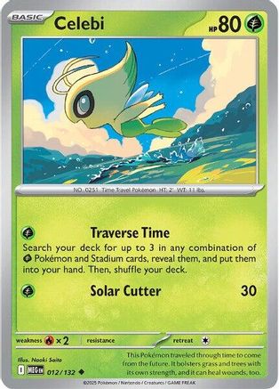 Celebi 012/132 - Reverse Holofoil Mega Evolution