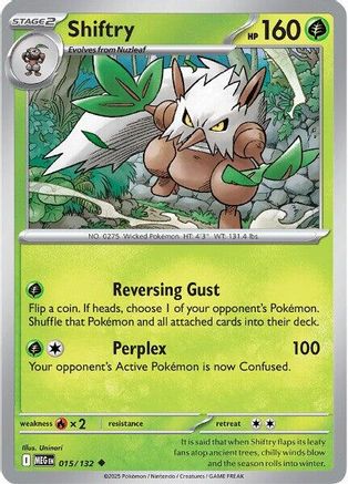 Shiftry 015/132 - Reverse Holofoil Mega Evolution
