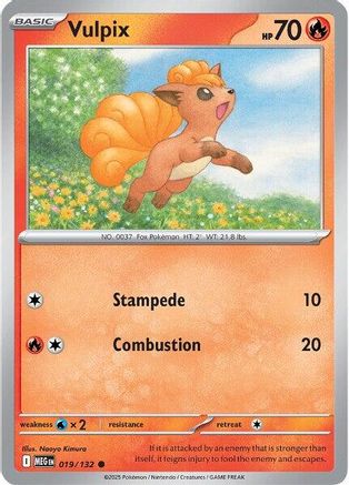 Vulpix 019/132 - Reverse Holofoil Mega Evolution