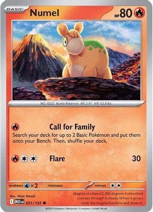 Numel 021/132 - Reverse Holofoil Mega Evolution