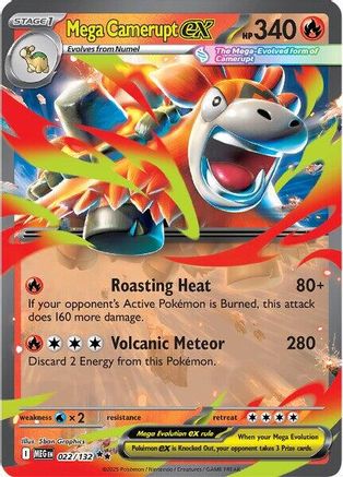Mega Camerupt ex 022/132 - Holofoil Mega Evolution