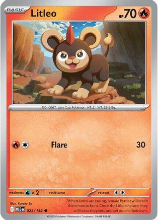 Litleo 023/132 - Reverse Holofoil Mega Evolution