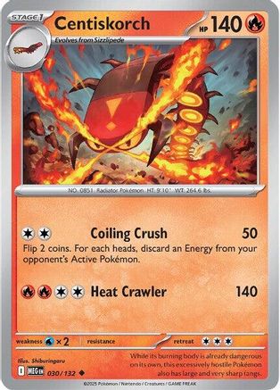 Centiskorch 030/132 - Reverse Holofoil Mega Evolution