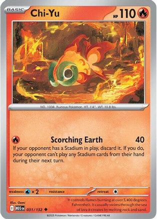 Chi-Yu 031/132 - Reverse Holofoil Mega Evolution