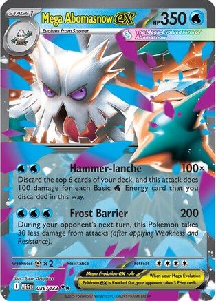 Mega Abomasnow ex 036/132 - Holofoil Mega Evolution
