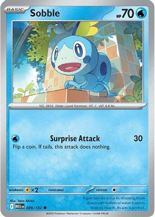 Sobble 039/132 - Reverse Holofoil Mega Evolution