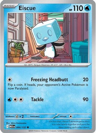 Eiscue 044/132 - Reverse Holofoil Mega Evolution