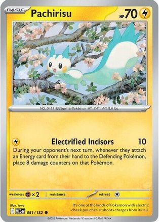 Pachirisu 051/132 - Reverse Holofoil Mega Evolution