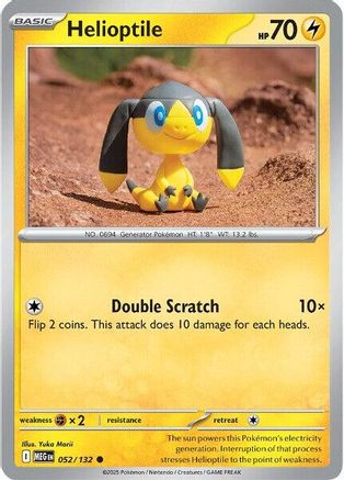 Helioptile 052/132 - Reverse Holofoil Mega Evolution