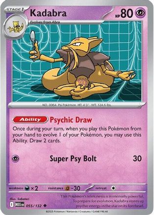 Kadabra 055/132 - Reverse Holofoil Mega Evolution