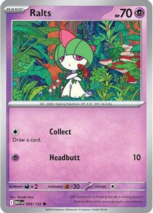 Ralts 058/132 - Reverse Holofoil Mega Evolution