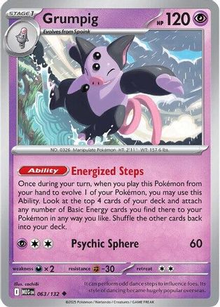 Grumpig 063/132 - Reverse Holofoil Mega Evolution