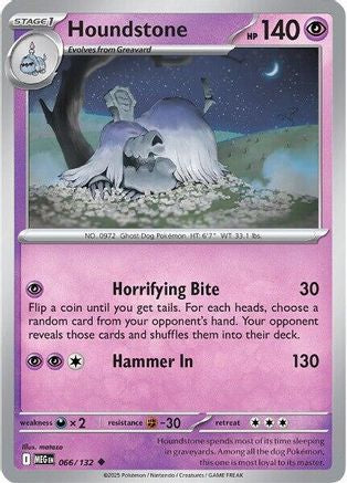 Houndstone 066/132 - Reverse Holofoil Mega Evolution