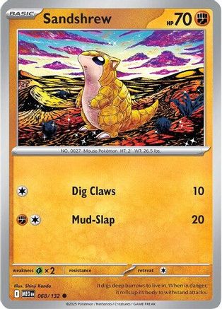 Sandshrew 068/132 - Reverse Holofoil Mega Evolution