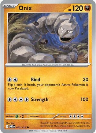 Onix 070/132 - Reverse Holofoil Mega Evolution