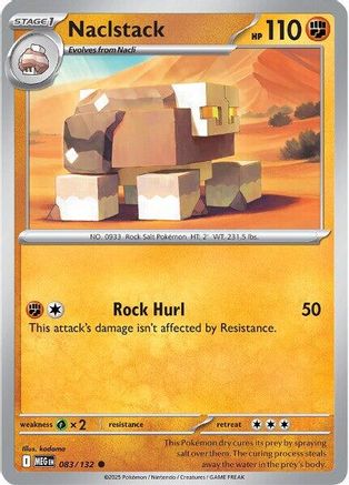 Naclstack 083/132 - Reverse Holofoil Mega Evolution