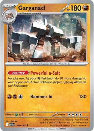 Garganacl 084/132 - Reverse Holofoil Mega Evolution