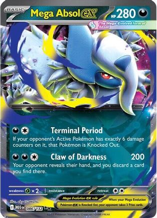 Mega Absol ex 086/132 - Holofoil Mega Evolution