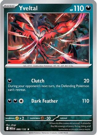 Yveltal 088/132  - Holofoil ME01 Mega Evolution