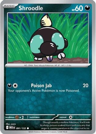 Shroodle 091/132 Mega Evolution
