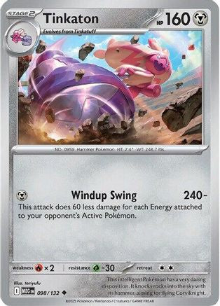 Tinkaton 098/132 - Reverse Holofoil Mega Evolution