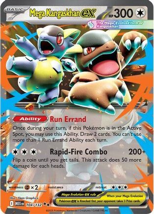 Mega Kangaskhan ex 104/132 - Holofoil Mega Evolution