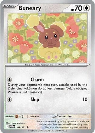 Buneary 107/132 - Reverse Holofoil Mega Evolution