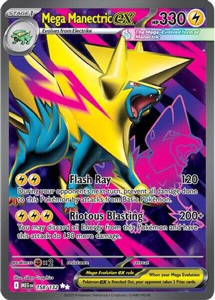 Mega Manectric ex 158/132 - Holofoil Mega Evolution