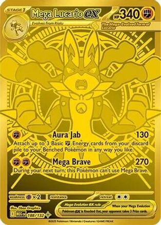 Mega Lucario ex 188/132 - Holofoil Mega Evolution