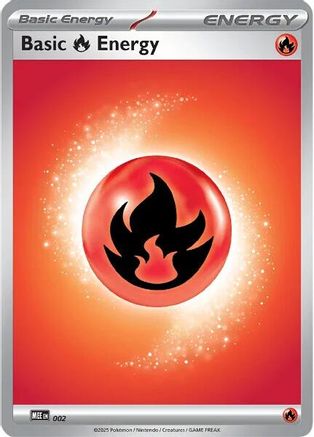 Basic Fire Energy 002  - Reverse Holofoil MEE Mega Evolution Energies