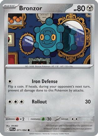 Bronzor 071/094 - Reverse Holofoil Phantasmal Flames