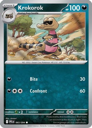 Krokorok 065/094 - Reverse Holofoil Phantasmal Flames