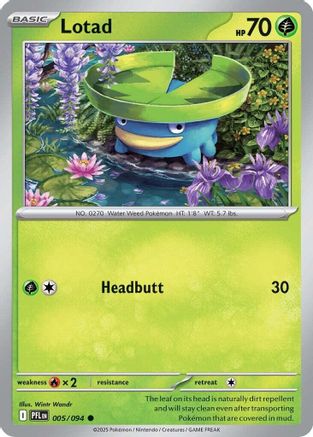 Lotad 005/094 - Reverse Holofoil Phantasmal Flames