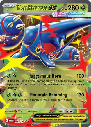 Mega Heracross ex 004/094 - Holofoil Phantasmal Flames