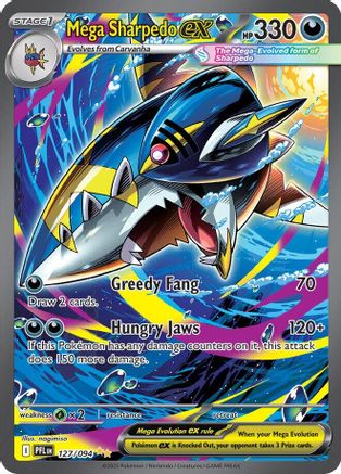 Mega Sharpedo ex 127/094 - Holofoil Phantasmal Flames
