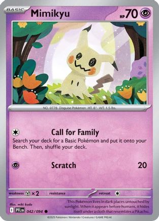 Mimikyu 042/094 - Reverse Holofoil Phantasmal Flames
