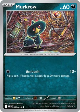 Murkrow 057/094 - Reverse Holofoil Phantasmal Flames