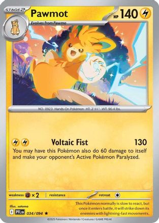 Pawmot 034/094 - Reverse Holofoil Phantasmal Flames