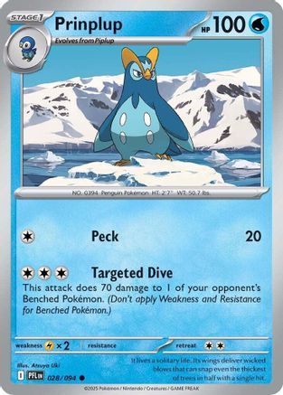 Prinplup 028/094 - Reverse Holofoil Phantasmal Flames