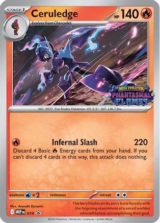 Ceruledge (Prerelease) 014  - Holofoil Mega Evolution Promo