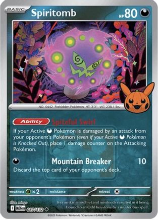 Spiritomb (Trick or Trade Stamped) 087  - Holofoil League & Championship Cards