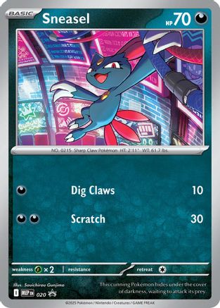 Sneasel (Cosmos Holo) 020  - Holofoil Mega Evolution Promo